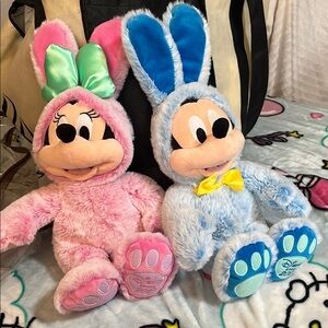 Disney Plush Bunny Set - Pink and Blue 2021